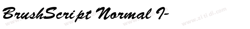 BrushScript Normal I字体转换